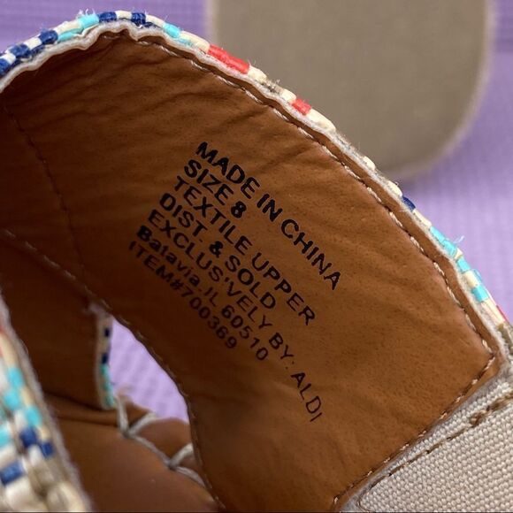 Serra Woven Cross Strap Espadrille Slide Sandals Size 8 NWOT - Picture 10 of 10